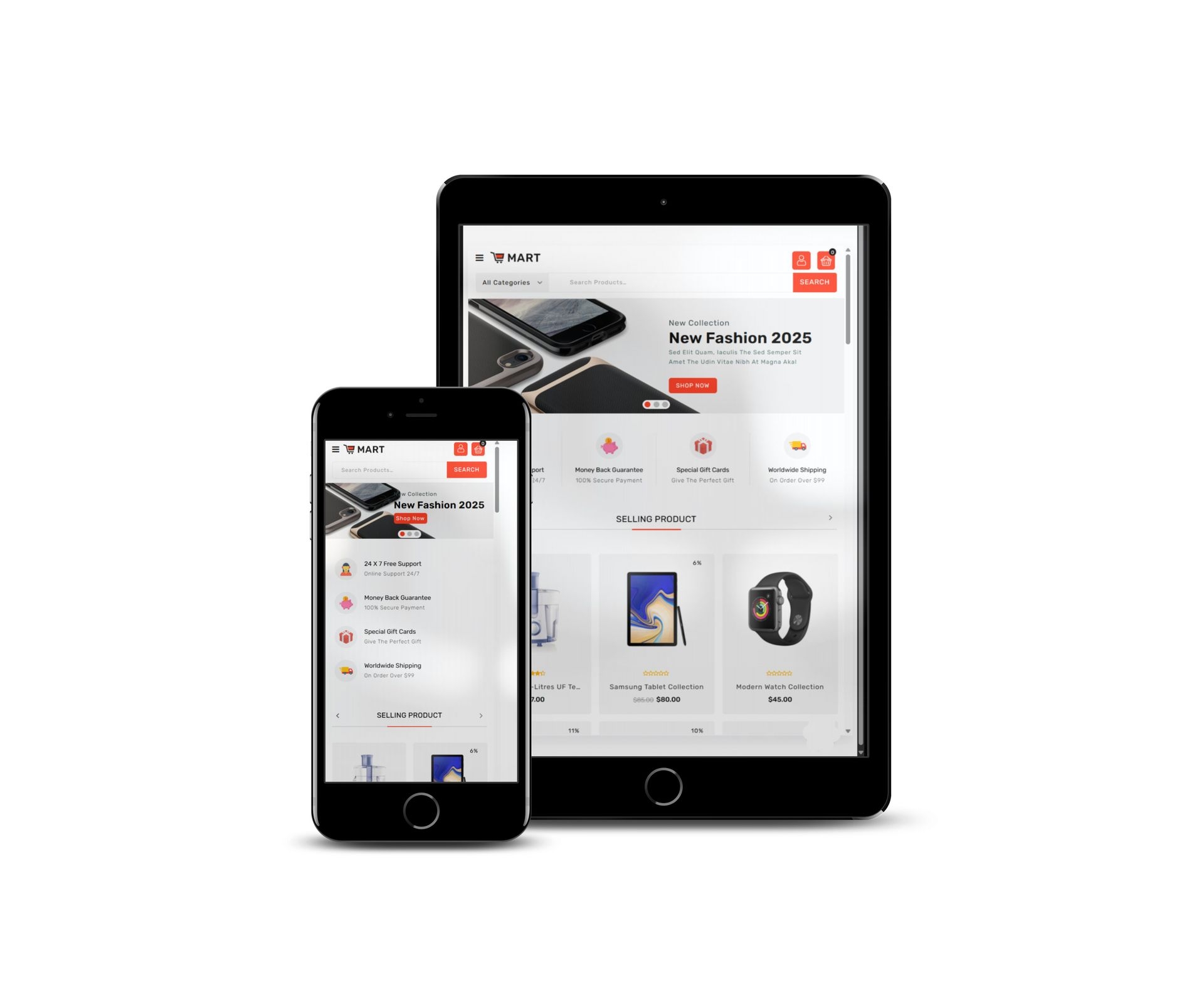 Sitio web de Insaniam Media mostrado en un teléfono móvil y una tablet